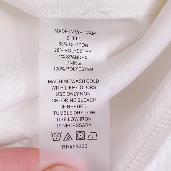 Vince Camuto Plus Size Double Weave Button Front Shorts Ivory size 24W NWT - Picture 8 of 9